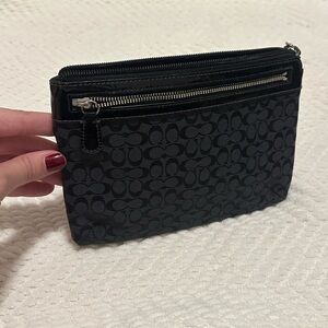Coach Black Signature Wristlet